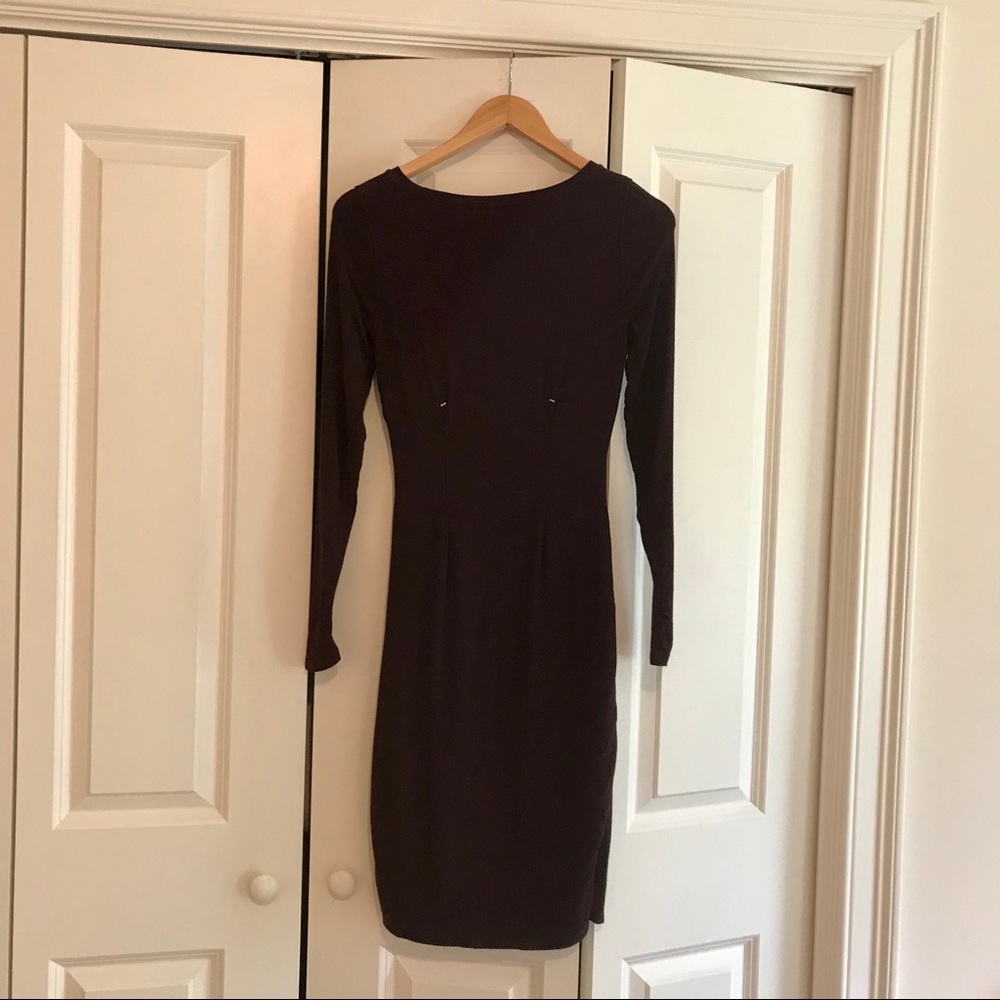 Kit and Ace Meadow Dress Midi in Burgundy Cashmere